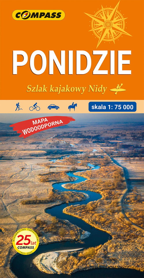 Ponidzie Szlak kajakowy Nidy Mapa 1:75 000