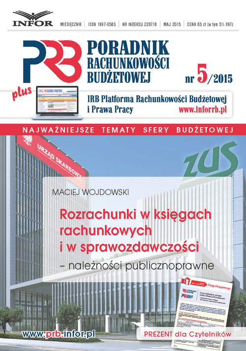 Poradnik Rachunkowości Budżetowej Nr 5/2015 Rozrachunki w księgach rachunkowych i w sprawozdawczości
