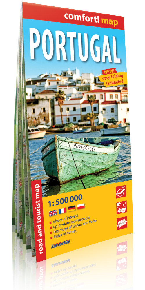 Portugalia comfort! map laminowana mapa samochodowo - turystyczna