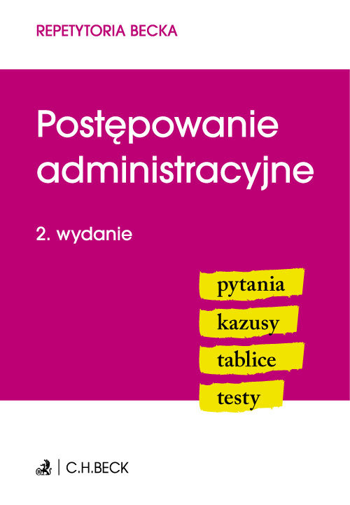 Postępowanie administracyjne Pytania Kazusy Tablice Testy