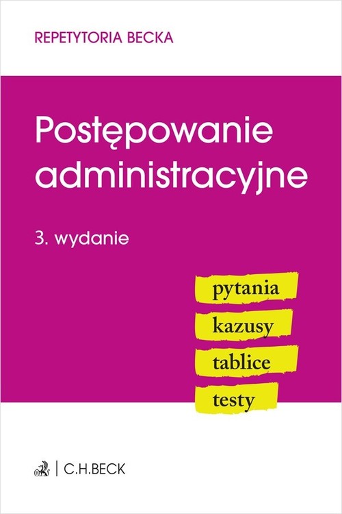 Postępowanie administracyjne Pytania Kazusy Tablice Testy