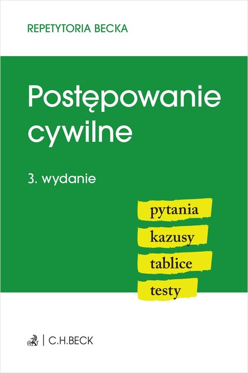 Postępowanie cywilne. Pytania. Kazusy. Tablice.