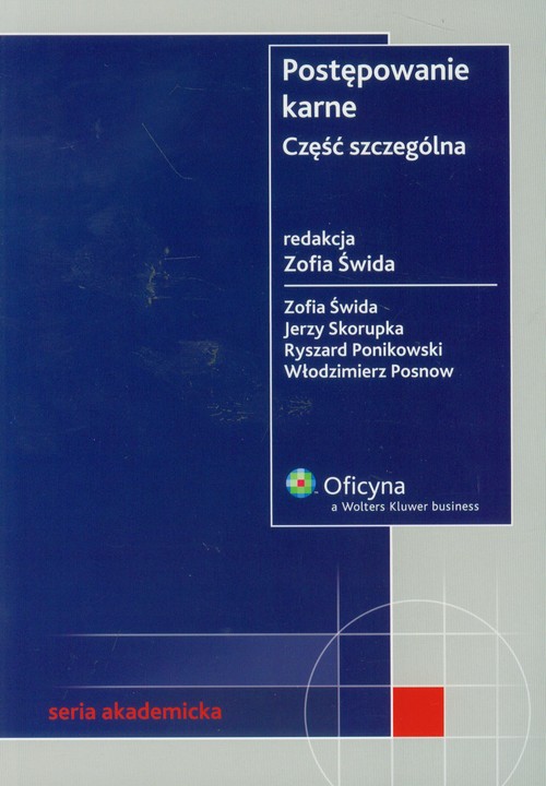 Postępowanie karne. Część szczególna