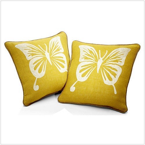 Poszewki Motyl 2 sztuki żółte