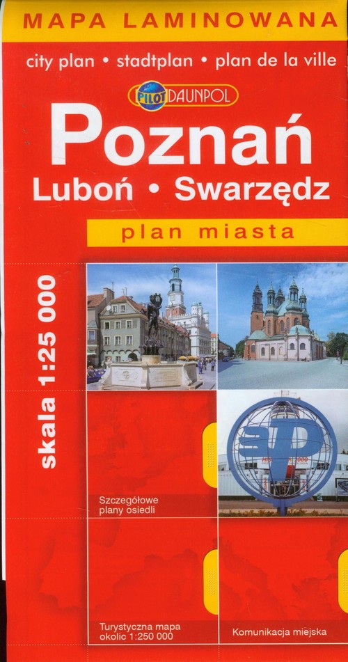Poznań Swarzędz Luboń Plan miasta 1:25 000 laminowany