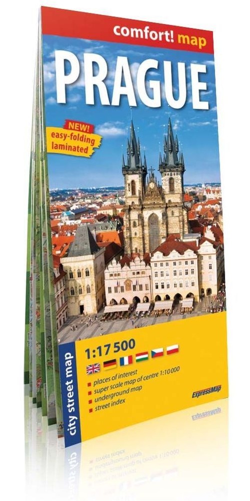 Comfort! map. Praga. Laminowany plan miasta (skala 1:17 500)