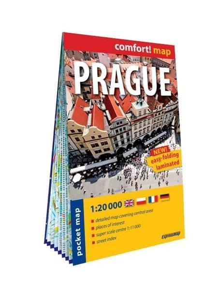 Praga (Prague) kieszonkowy laminowany plan miasta 1:20 000