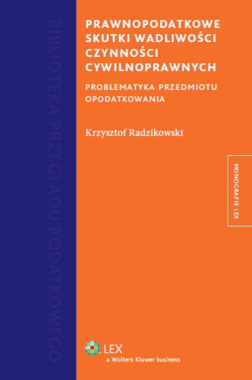 Prawnopodatkowe skutki wadliwości czynności cywilnoprawnych