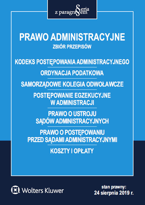 Prawo administracyjne Zbiór przepisów