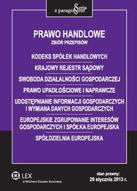 Prawo handlowe Zbiór przepisów