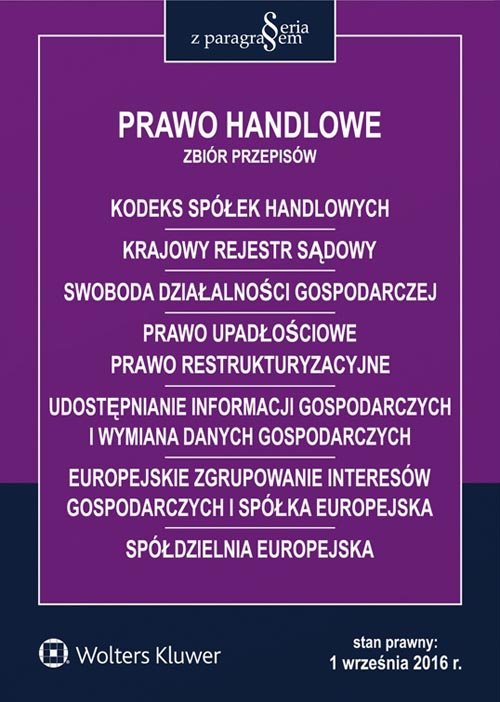 Prawo handlowe Zbiór przepisów