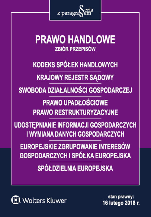 Prawo handlowe Zbiór przepisów