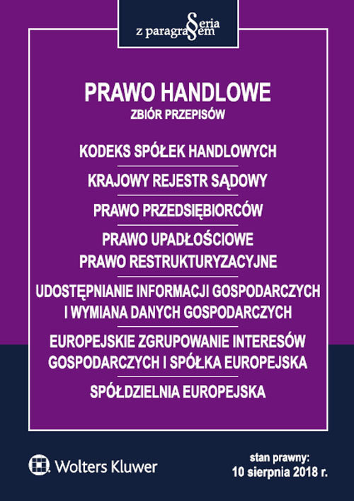 Prawo handlowe Zbiór przepisów