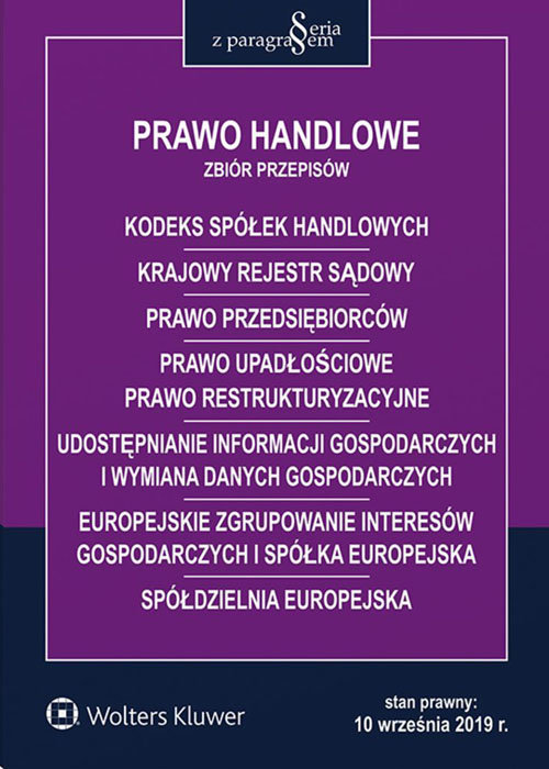 Prawo handlowe Zbiór przepisów
