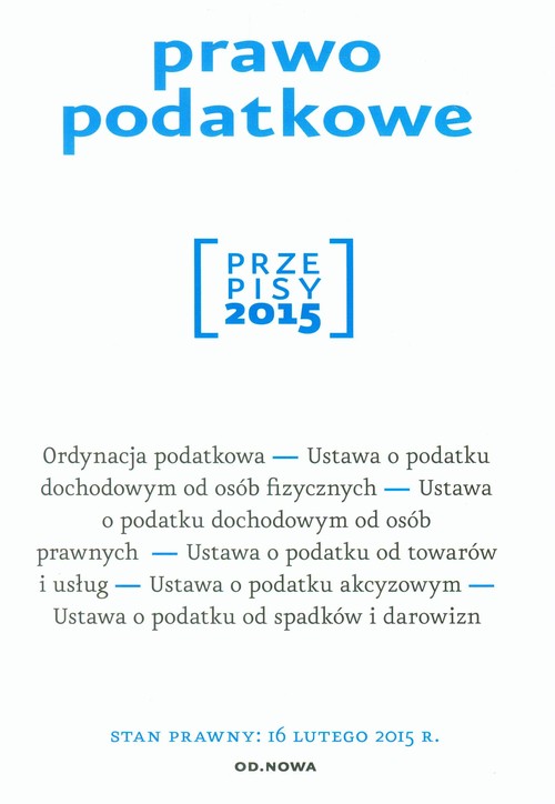 Prawo podatkowe. Przepisy 2015