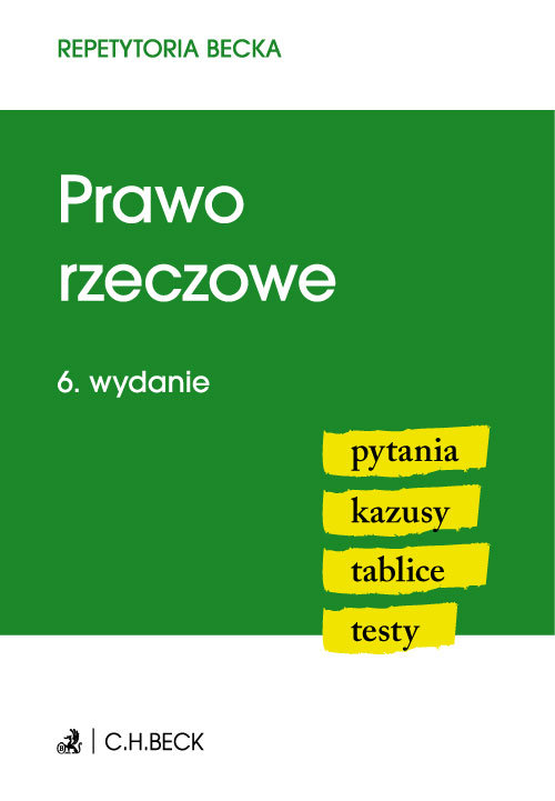 Prawo rzeczowe Pytania Kazusy Tablice Testy