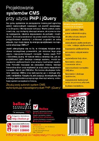 Projektowanie systemów CMS przy użyciu PHP i jQuery. eBook
