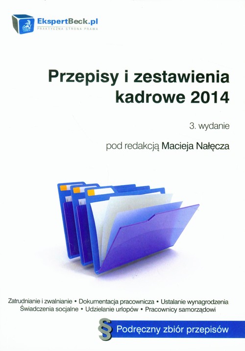 Przepisy i zestawienia kadrowe 2014