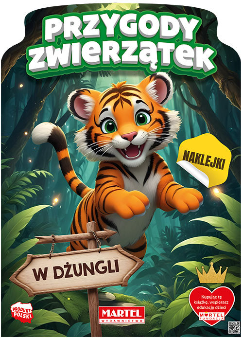 Przygody zwierzątek w dżungli z naklejkami