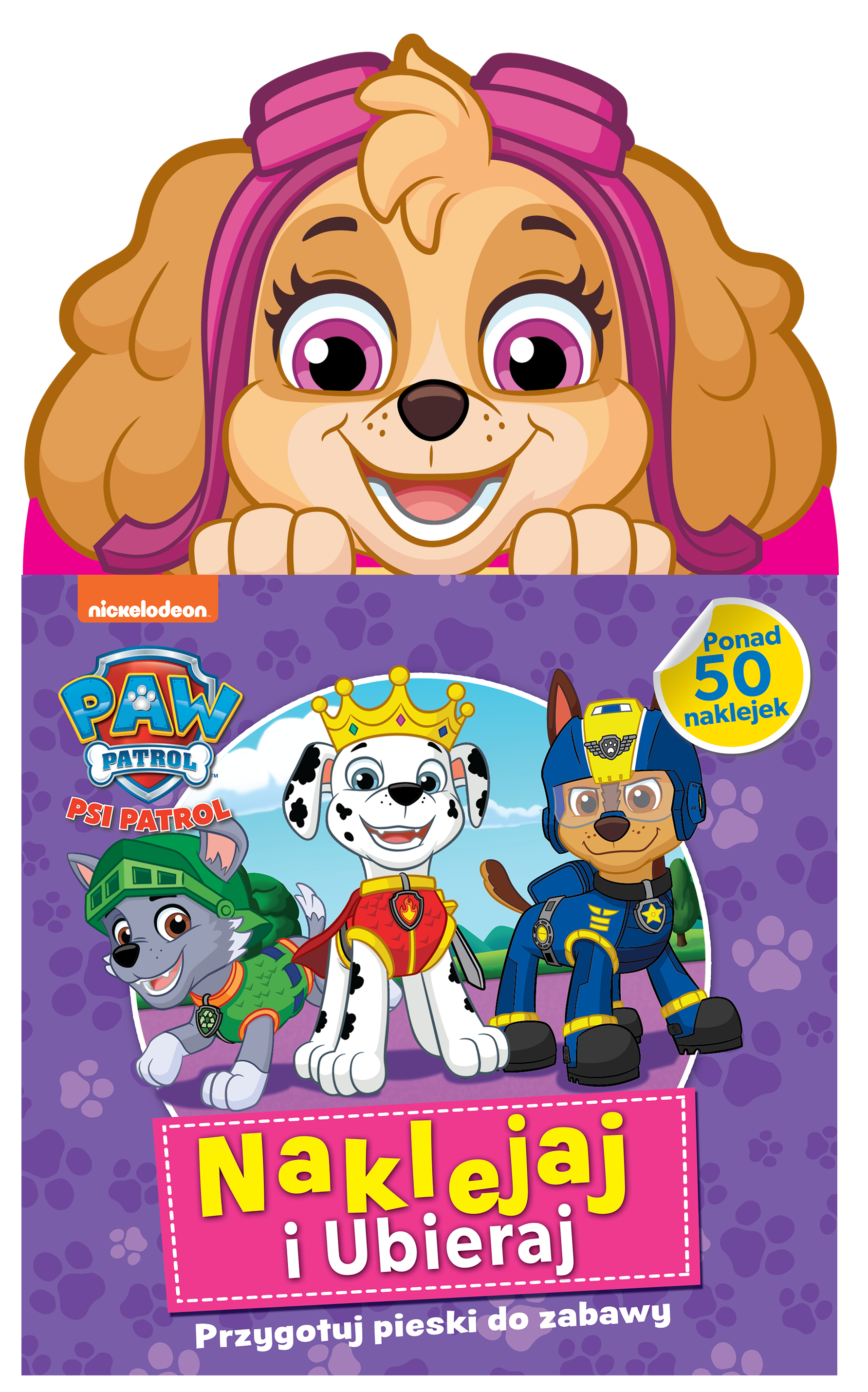 Przygotuj pieski do zabawy. Naklejaj i ubieraj. Psi Patrol