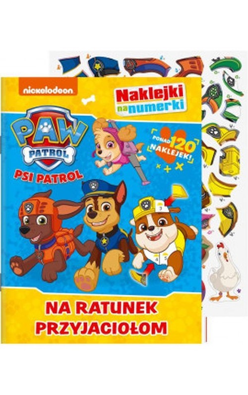 Psi Patrol. Naklejki na numerki. Na ratunek przyjaciołom!