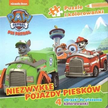 Psi Patrol Puzzle i kolorowanki Niezwykłe pojazdy piesków