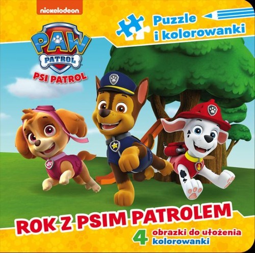 Psi Patrol Puzzle i kolorowanki Rok z Psim Patrolem