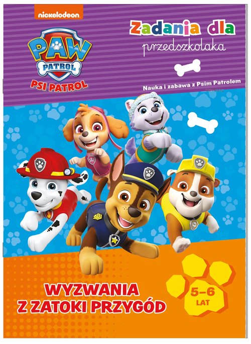 Psi Patrol Zadania dla przedszkolaka Wyzwania z Zatoki przygód 5-6 lat