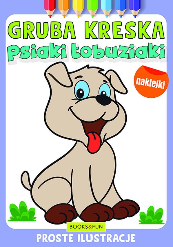 Psiaki łobuziaki z naklejkami gruba kreska