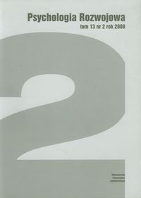 Psychologia Rozwojowa tom 13 2/2008