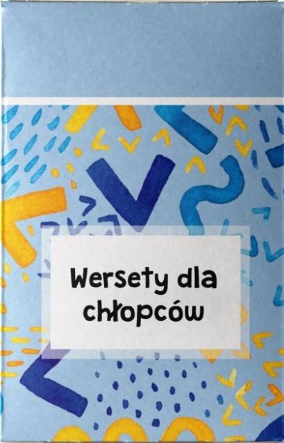 Pudełko Wersety dla chłopców