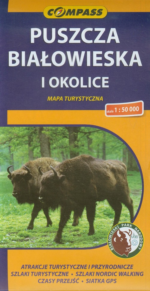 Puszcza białowieska i okolice - mapa turystyczna skala 1:50 000