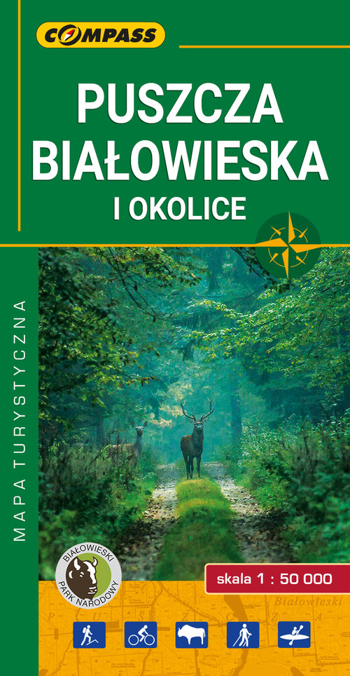 Puszcza Białowieska mapa laminowana