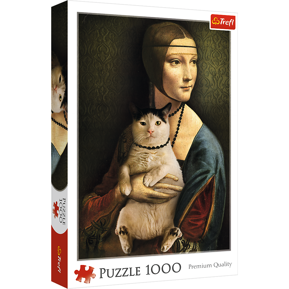Puzzle 1000 Dama z kotem / Bridgeman_L