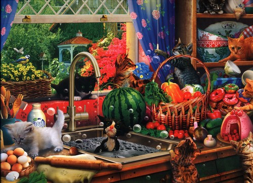 Puzzle 1000 Tea Time Kociaki rozrabiaki