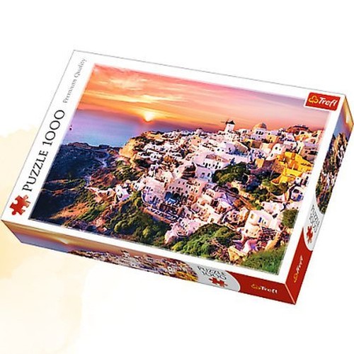 Puzzle 1000 Zachód słońca nad Santorini