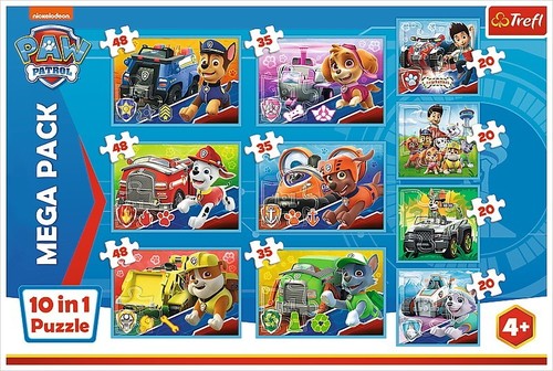 Puzzle 10w1 Ekipa Psiego Patrolu