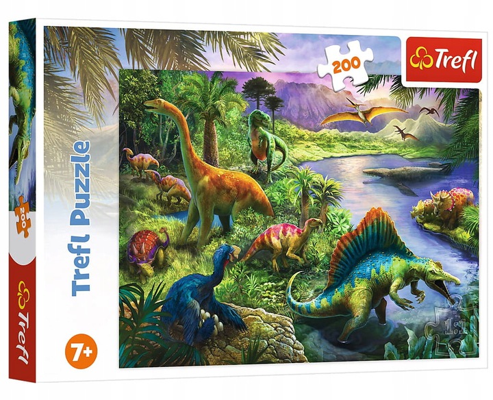 Puzzle 200 Drapieżne dinozaury