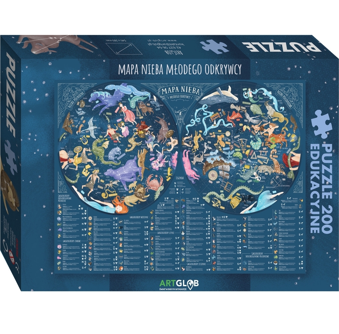 Puzzle 200 Mapa nieba młodego odkrywcy