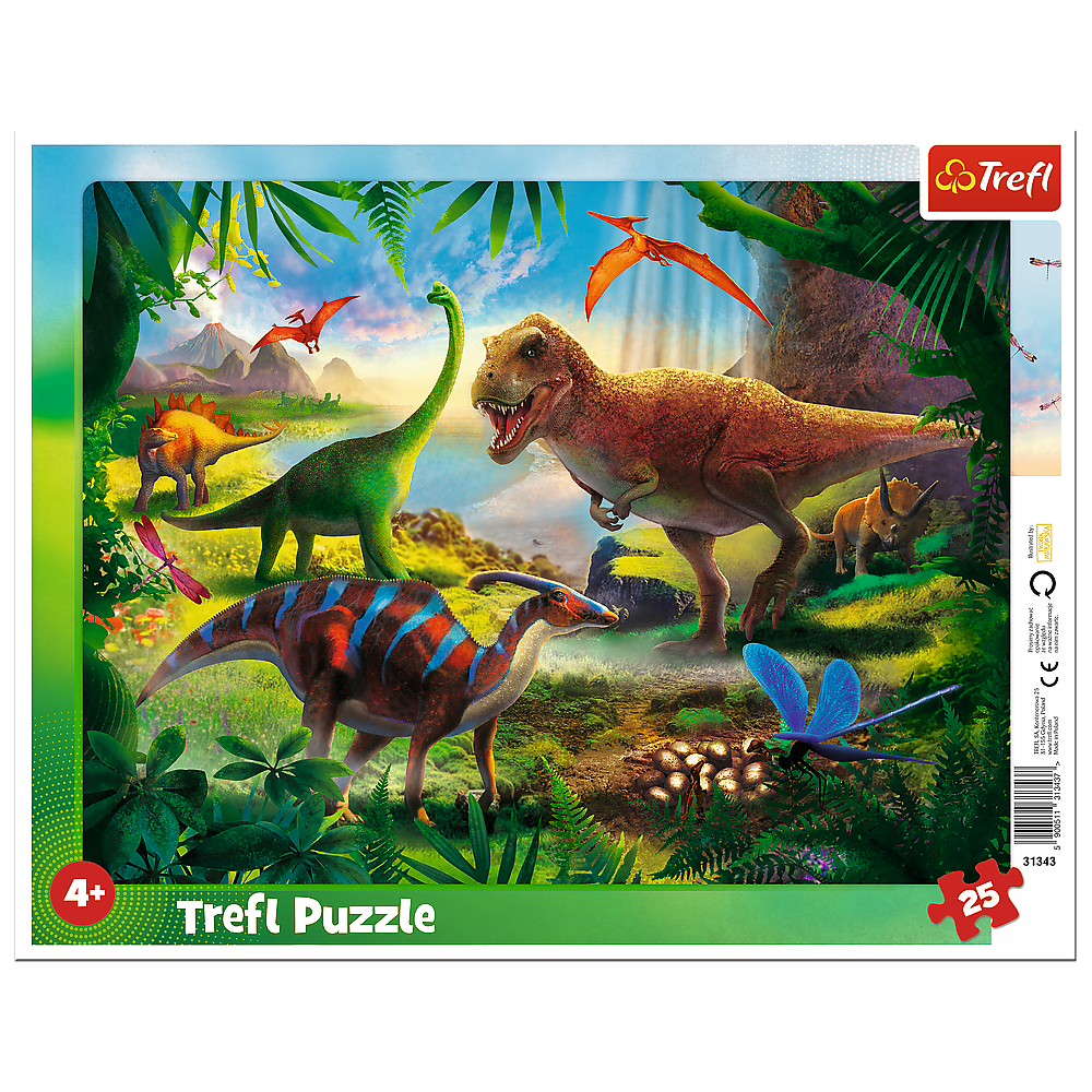 Puzzle 25 Ramkowe Dinozaury