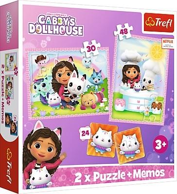 Puzzle 2w1 + memos - Gabi z Kocim Przyjacielem