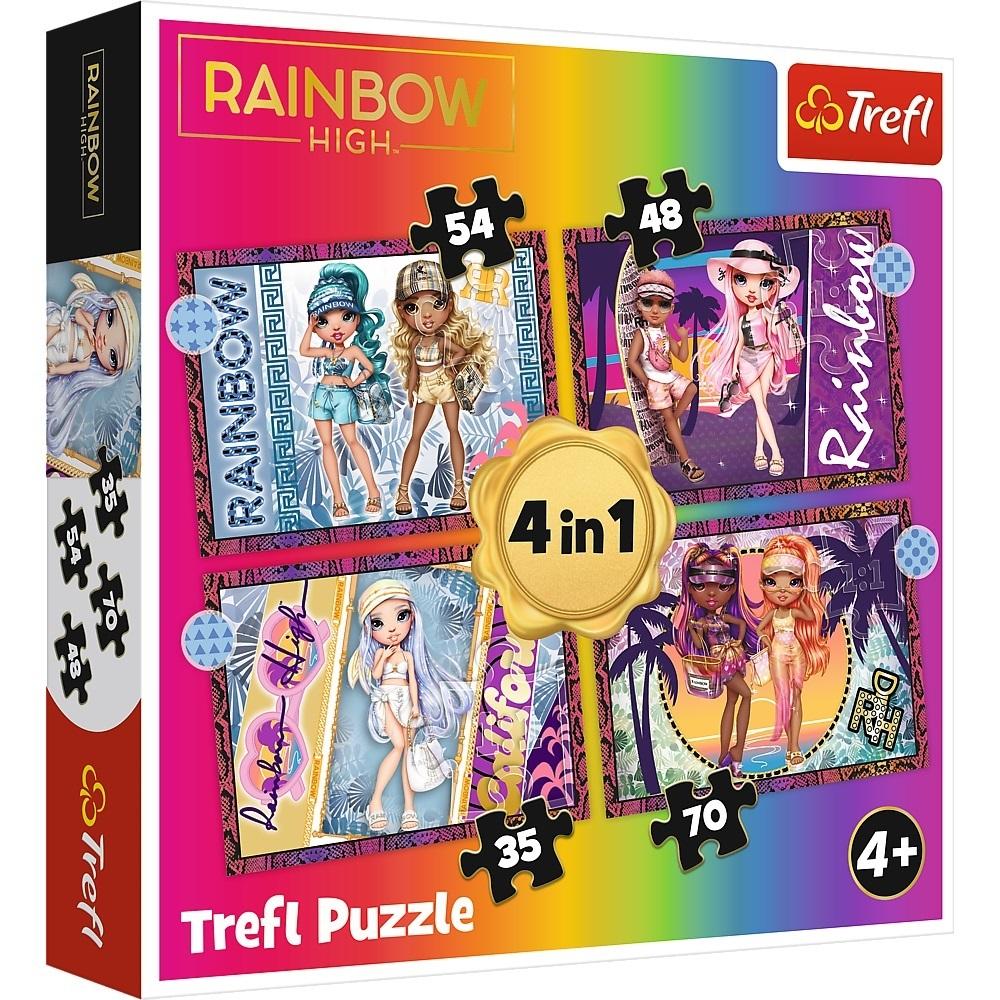 Puzzle 4w1 Modne laleczki Rainbow High