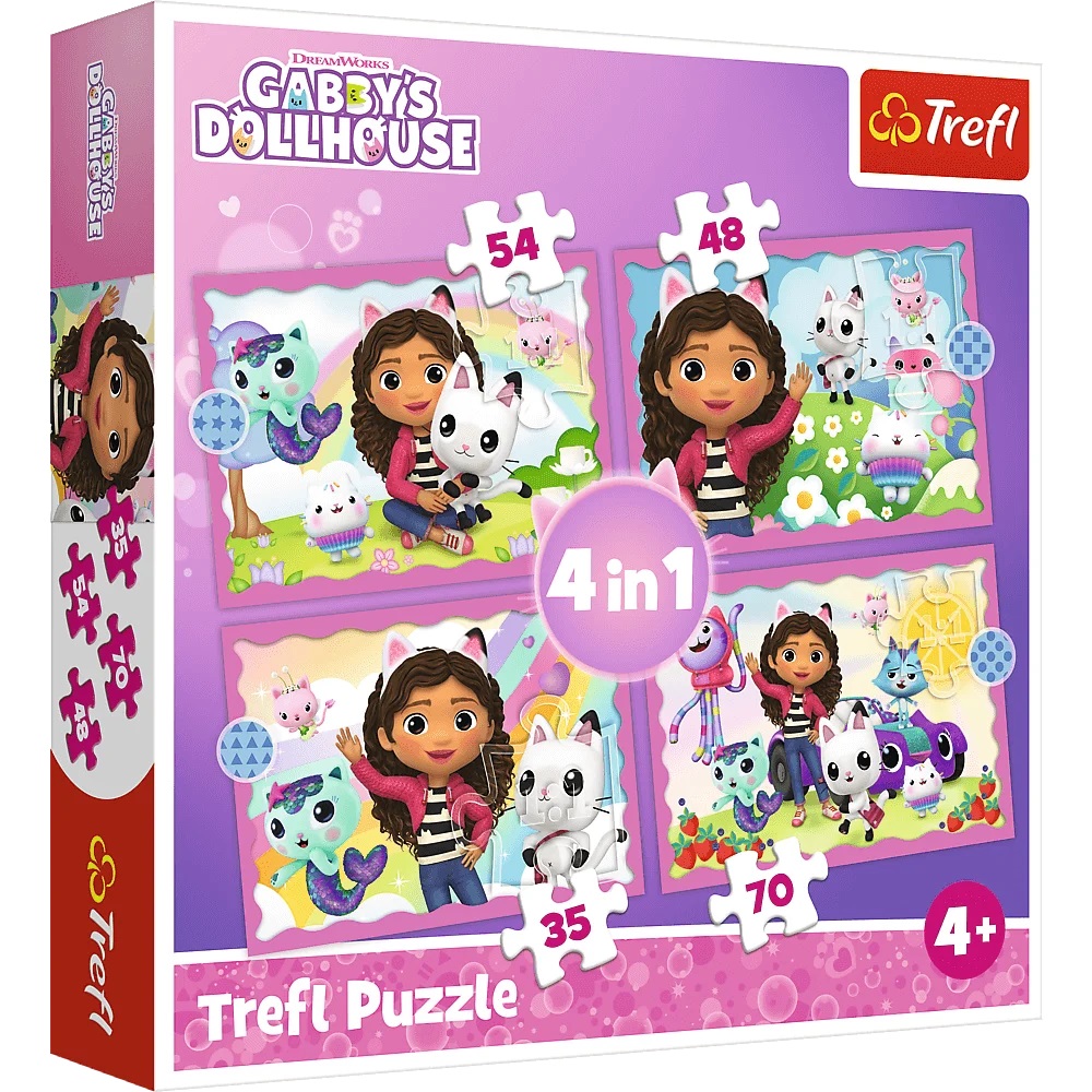 Puzzle 4w1 Przygody Gabi