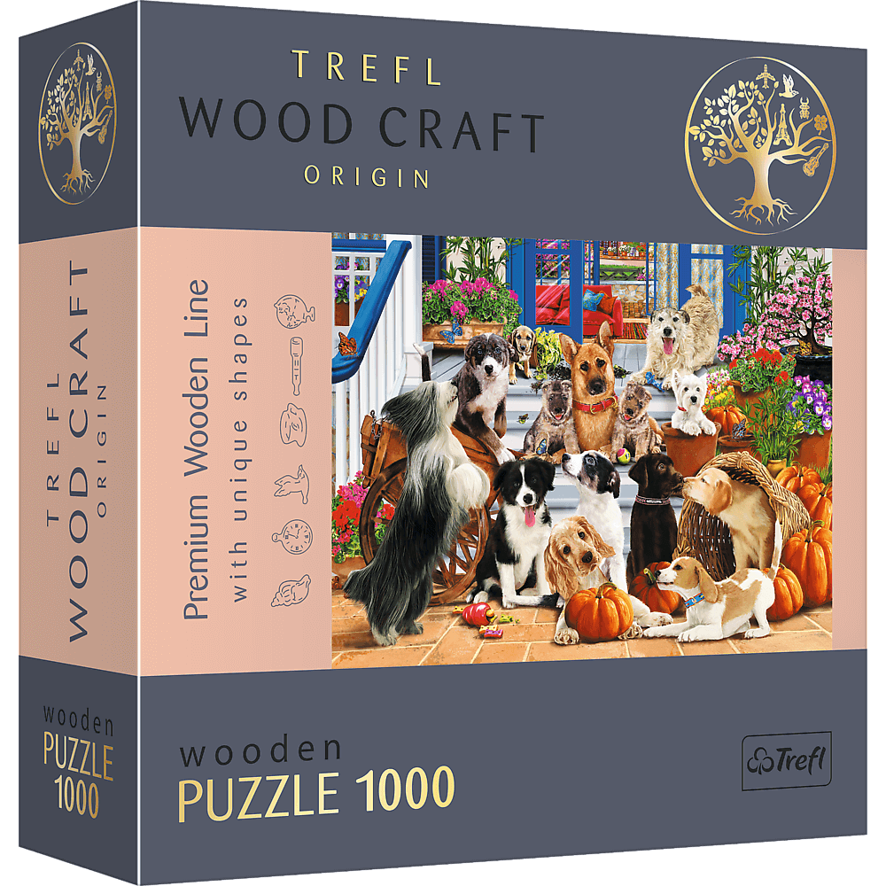 Puzzle drewniane Psia przyjaźń 1000