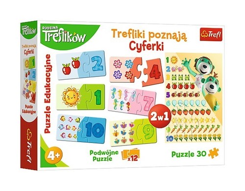 Puzzle edukacyjne Trefliki poznają cyferki 30