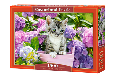 Puzzle Kitten in Basket 1500