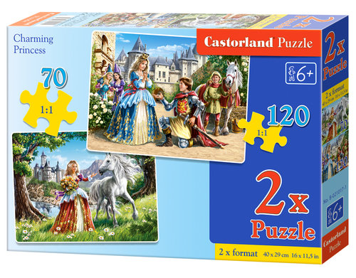 Puzzle Księżniczki 70 i 120 2w1
