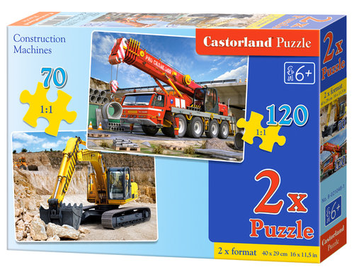 Puzzle Maszyny budowlane 70 i 120 2w1