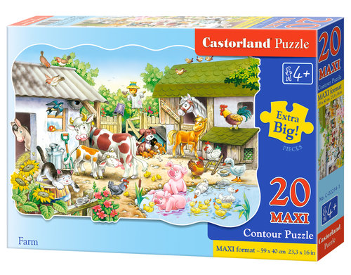 Puzzle Maxi Konturowe: Farm 20