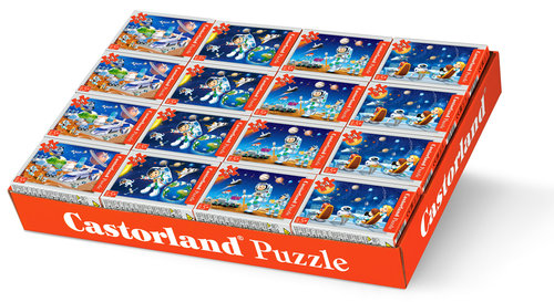 Puzzle mini 54 elementy Kosmos Display 32 sztuki